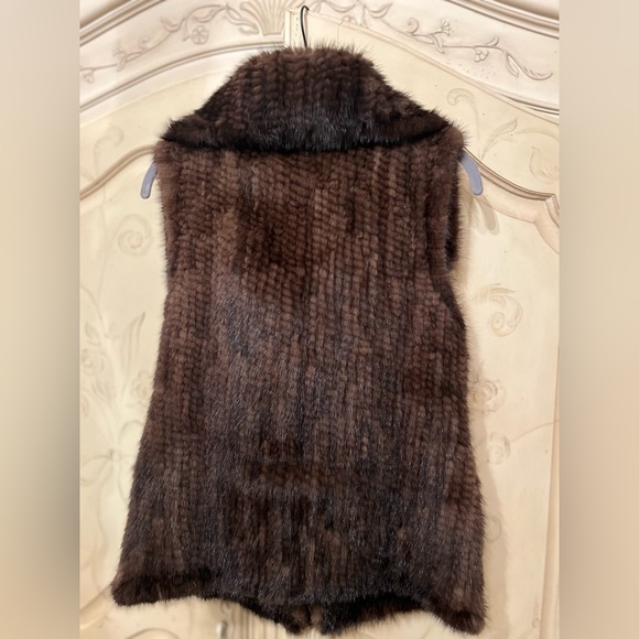 Pookie & Sebastian real mink vest chocolate brown - Picture 2 of 4